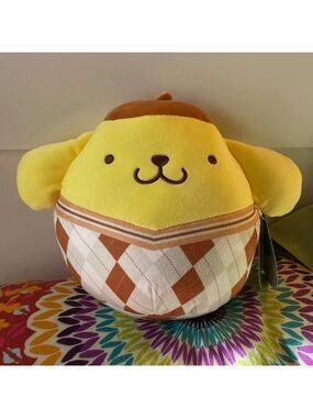 Squishmallows Sanrio Pompompurin Plaid Plush Hello Kitty Friends NWT